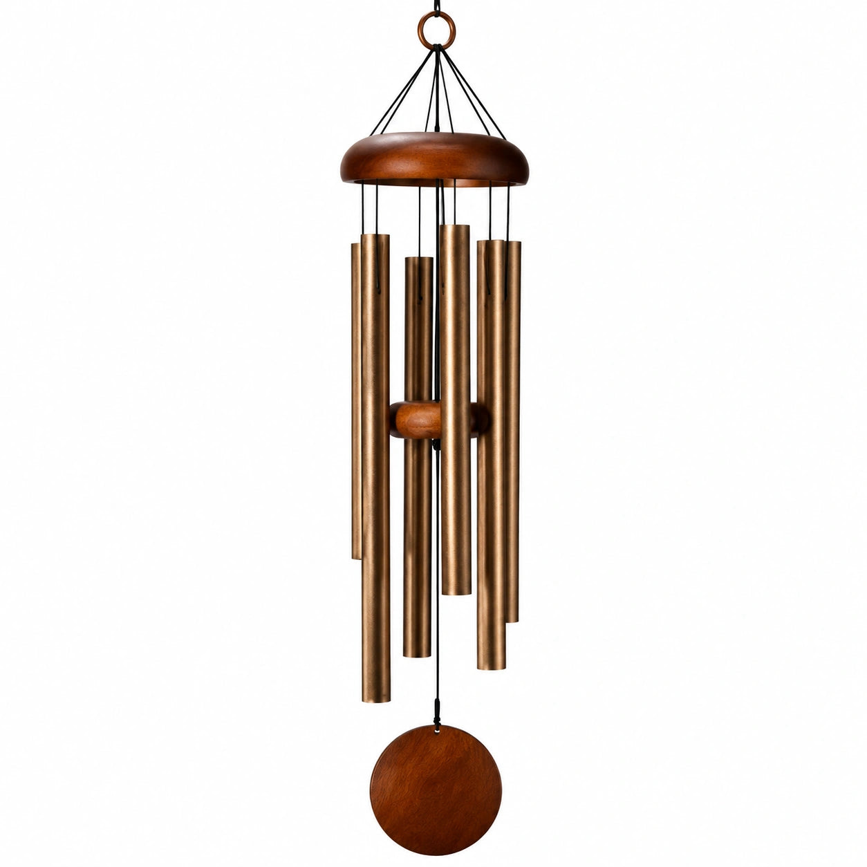 Campanas de Viento de Tubos Metálicos Marrón 80 cm