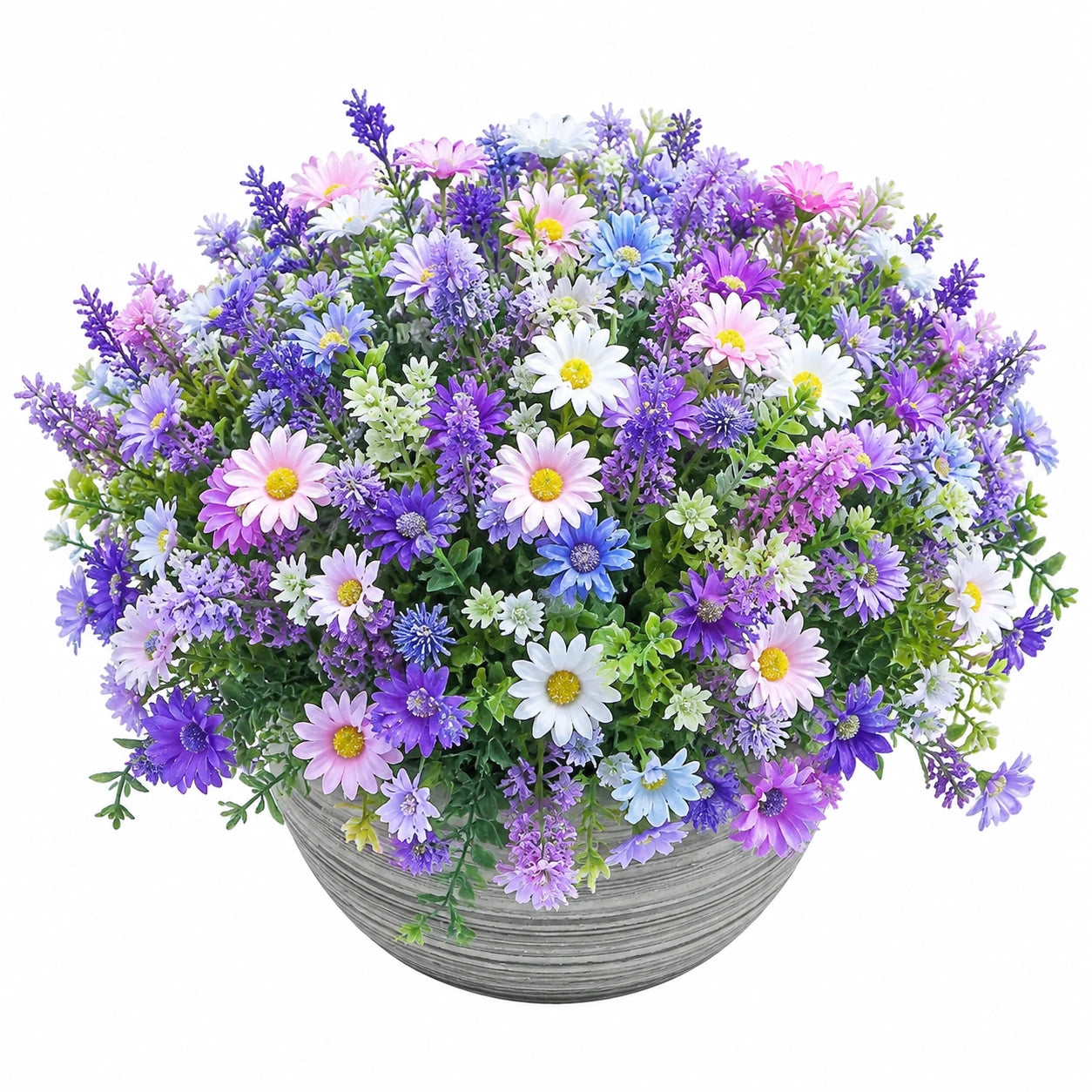 Arreglo de Flores Artificiales en Maceta - Multicolor