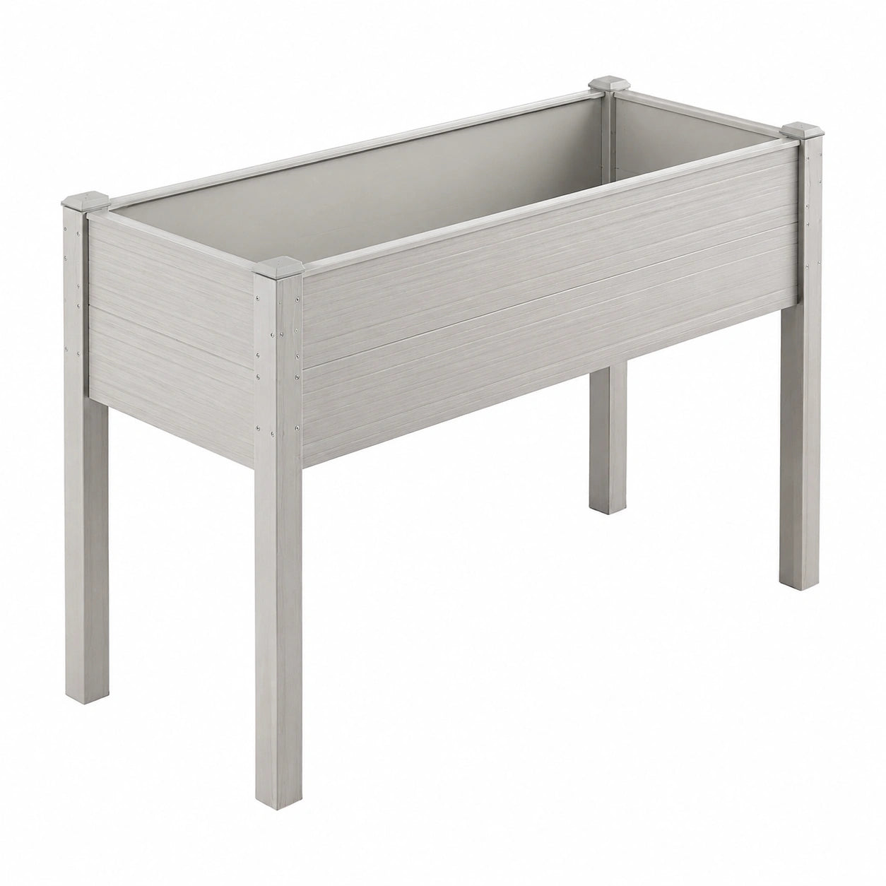 Macetero elevado gris para exteriores 80x40x78cm