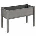 Cama de Cultivo Elevada para Jardín 100x40x80 cm Gris