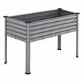 Mesa de Cultivo Elevada para Jardín 120x60x80 cm Gris