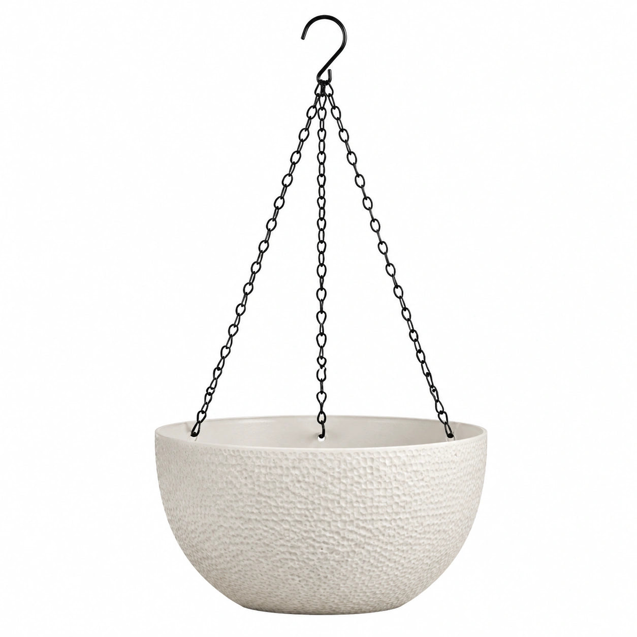 Macetero Colgante Blanco para Interior y Exterior de 25 cm