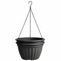 Macetero Colgante Negro con Cadena, 30 cm